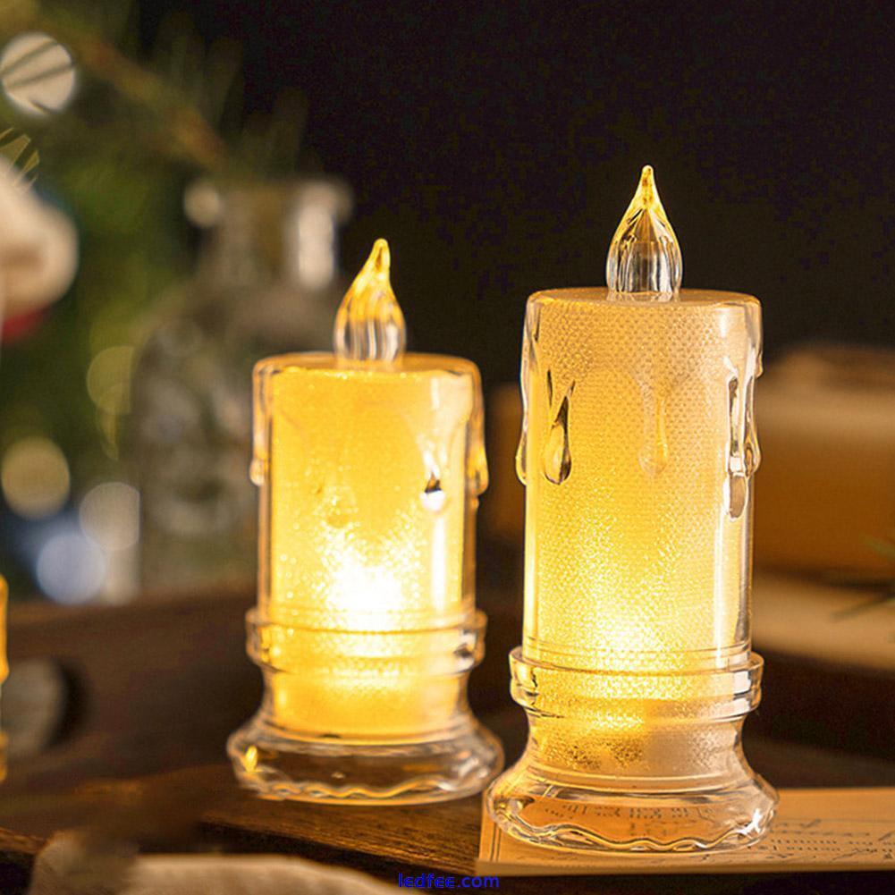 LED Flameless Candles Transparent Pillar Candles Battery Candles Operated J4M3 4 