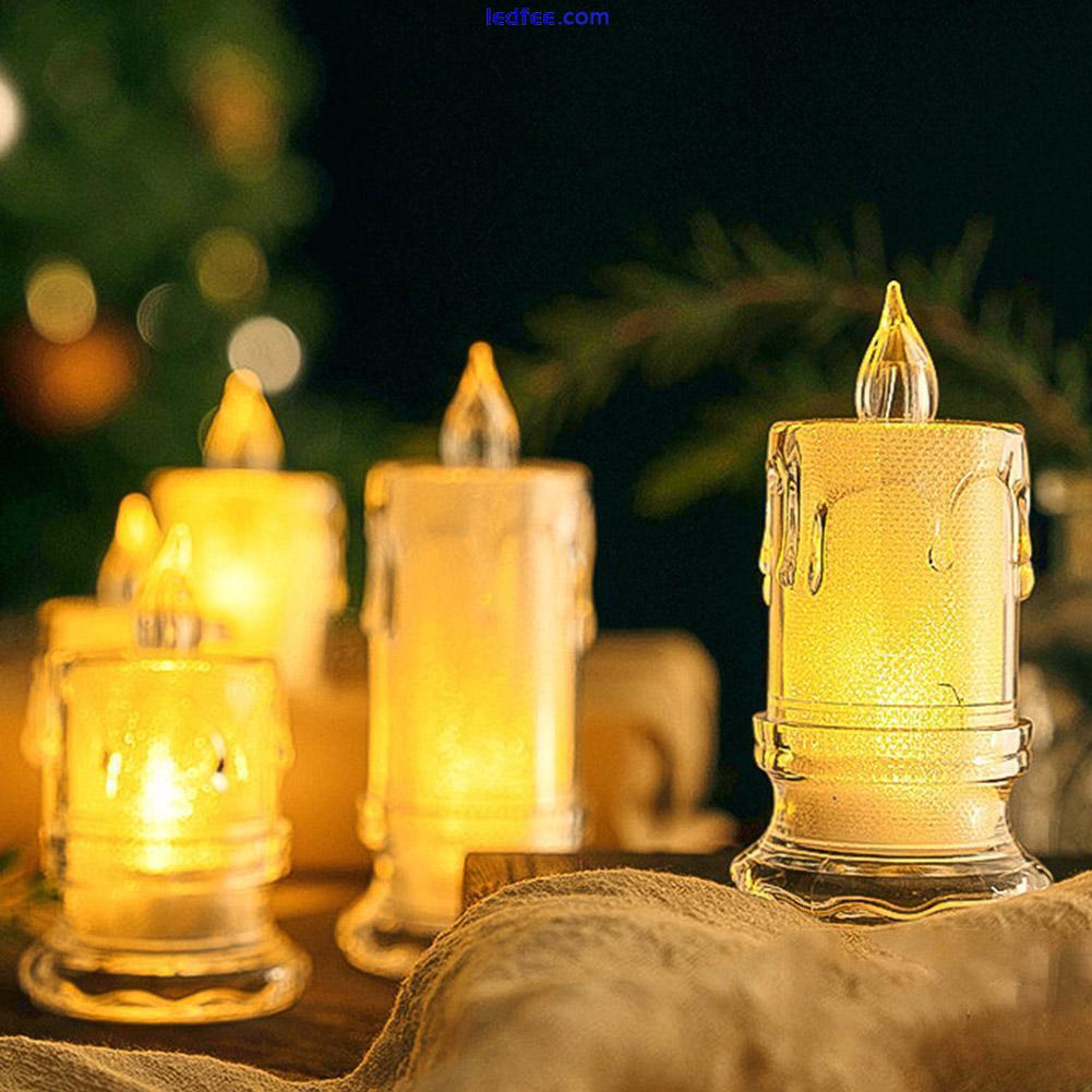 LED Flameless Candles Transparent Pillar Candles Battery Candles Operated J4M3 3 