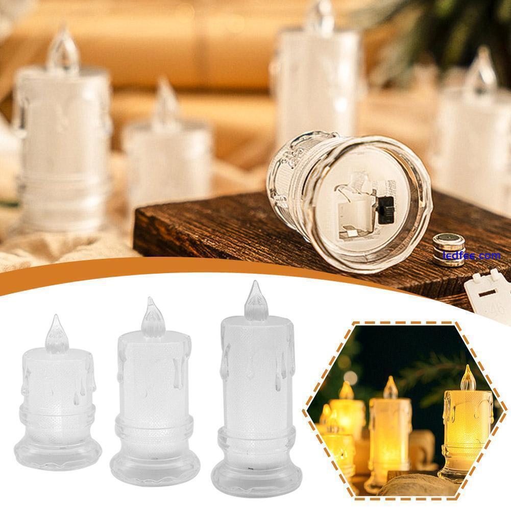 LED Flameless Candles Transparent Pillar Candles Battery Candles Operated J4M3 1 