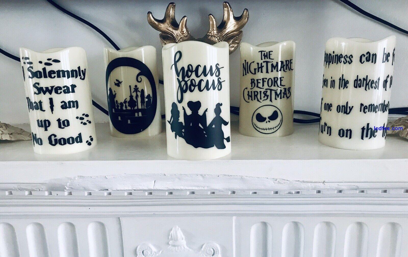 The Nightmare Before Xmas Montage LED Candle Flameless Decor Gift Party Light 2 