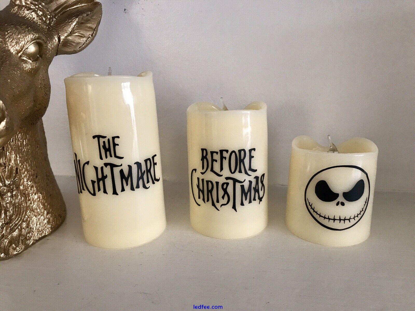 The Nightmare Before Xmas LED Candle Set Flameless Decor Gift Light Party Table 2 