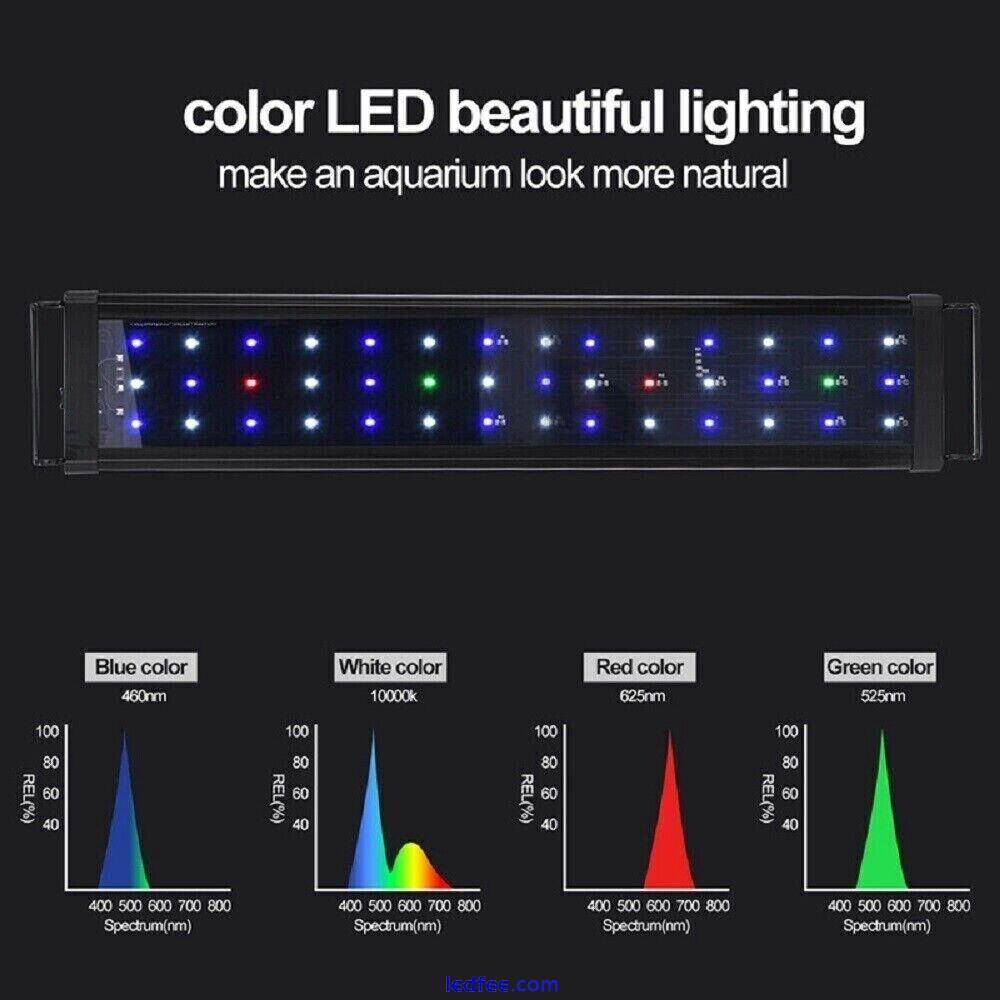 Aquarium Fish Tank LED Light Over-Head Full Spectrum Plant Lighting 30-110CM NEW 3 