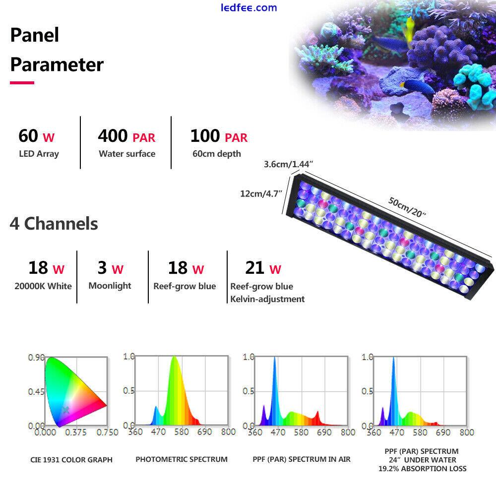 PopBloom Reef LED Aquarium Lighting Marine Coral Fish Tank Lights with Mount Kit 5 