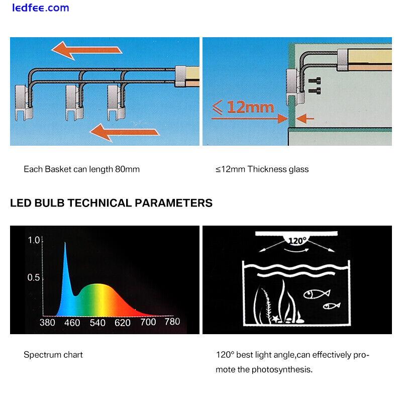 UK Full Spectrum Aquarium Fish Tank Plant LED Light Strip Light Bar Lamp Lights 4 