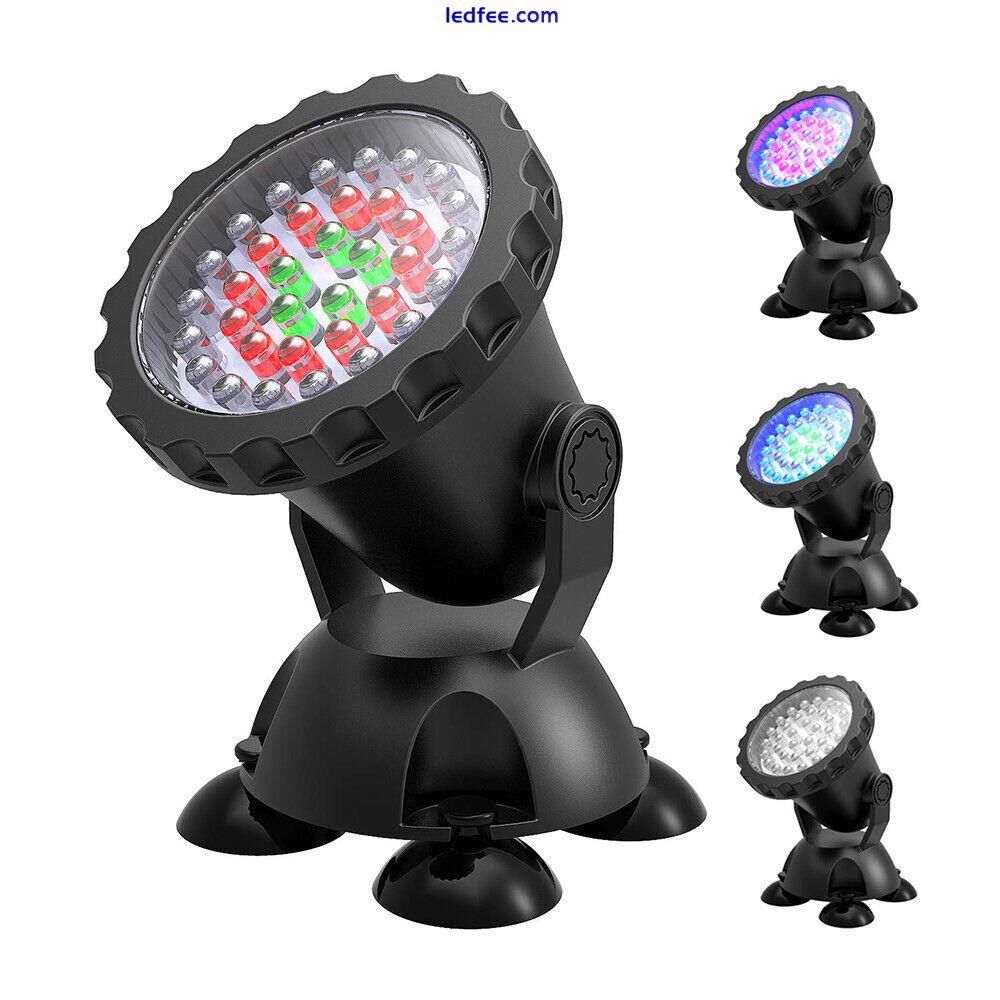 36 LED Underwater Spot Light 4 Lights RGB Aquarium Garden Fountain Pond Lamp UK 1 