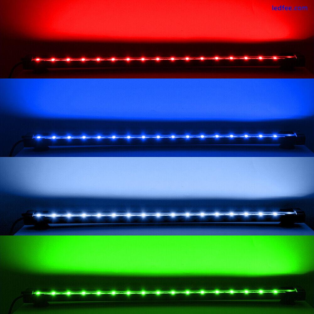 Aquarium Fish Tank LED Strip Lights Bar Lamp 5050 RGB Submersible Lights UK Plug 3 