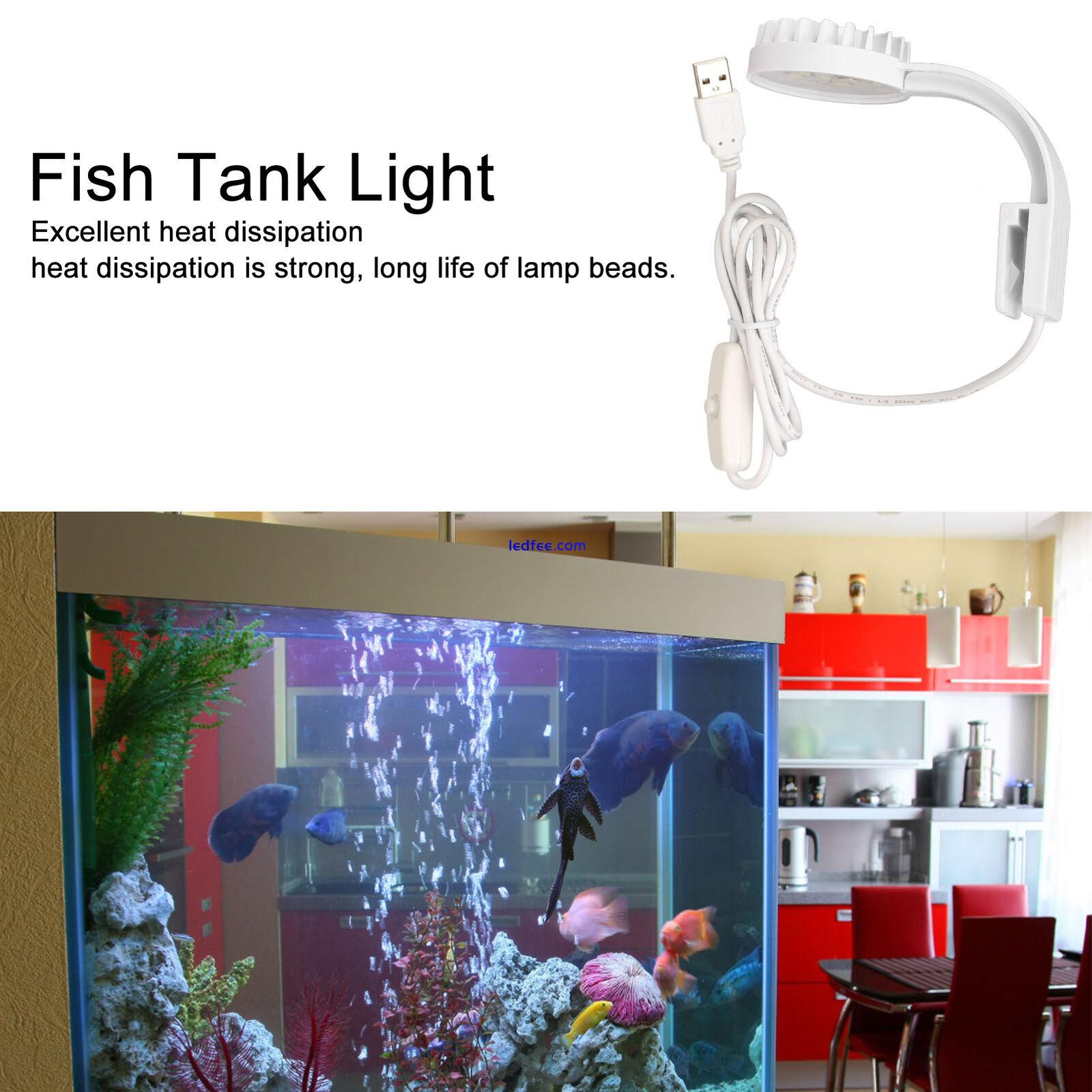 Bright LED Fish Tank Light USB Mini Aquarium Lamp With Heat Dissipation 3 