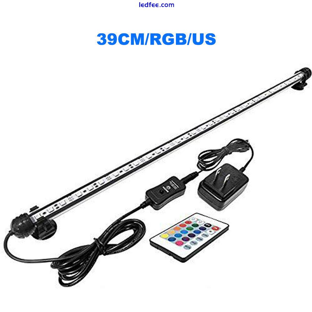 LED RGB Aquarium Light Remote Control Dimmable Waterproof Tank Lamp US Fish  1 