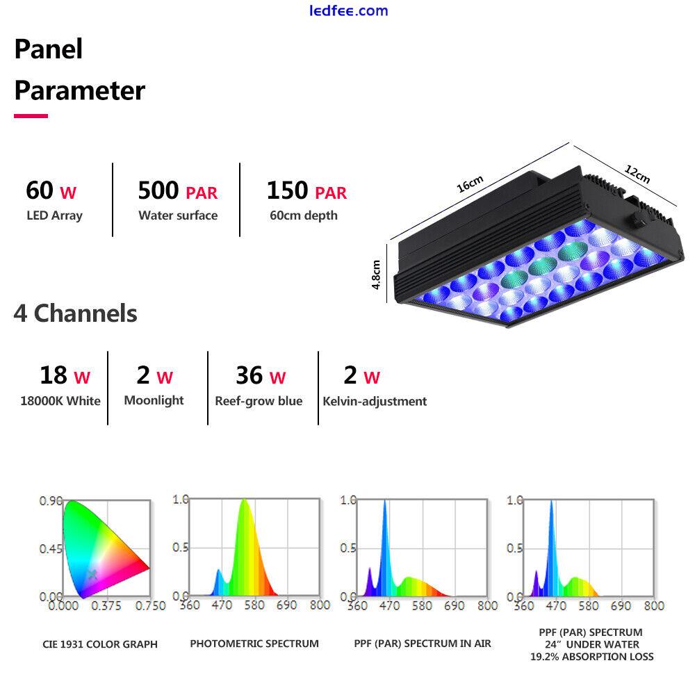 PopBloom Marine Led Aquarium Light Full Spectrum for 40cm-60cm Coral Reef Tank 1 