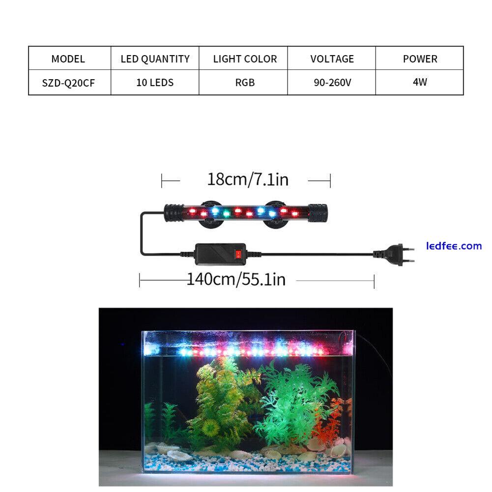 H1# Submersible LED Aquarium Light Fish Tank Waterproof Lamp with Timer Stick De 4 