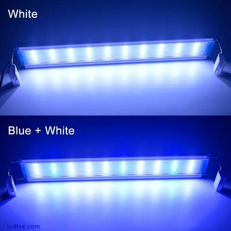 Aquarium LED Light Aquatic Plant Growing Lighting Waterproof Clip Lamp Blue LED 2 