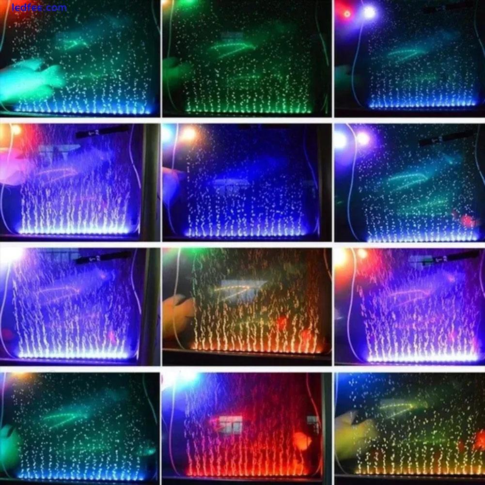 Aquarium LED Lamp Colorful Light Color Changing Bubble Light LED Diving Light✨s 4 