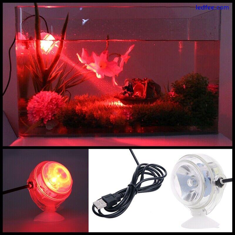 Aquarium LED Light Submersible Waterproof Spotlight Mini Lamp with Suction Cup 4 