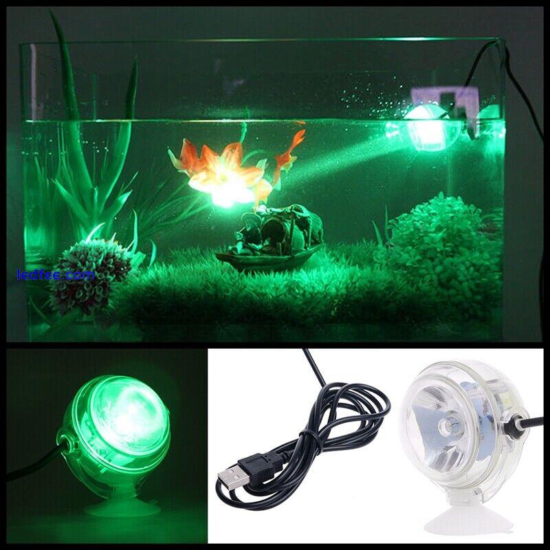 Aquarium LED Light Submersible Waterproof Spotlight Mini Lamp with Suction Cup 1 