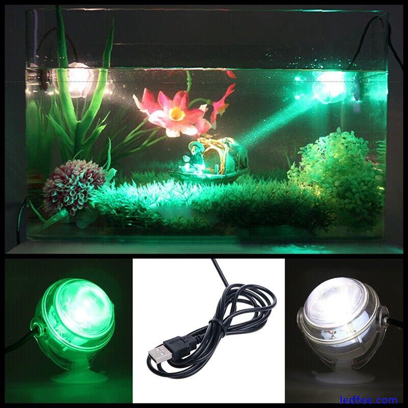 Aquarium LED Light Submersible Waterproof Spotlight Mini Lamp with Suction Cup 2 