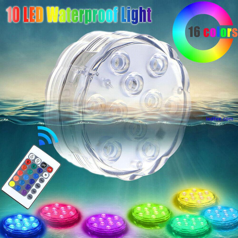 1-5 Set Underwater Lights Waterproof LED RGB Submersible Aquarium Pool Pond Lamp 0 