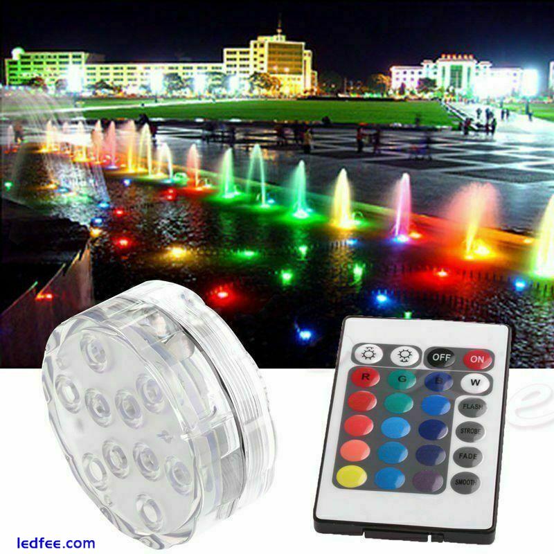 1-5 Set Underwater Lights Waterproof LED RGB Submersible Aquarium Pool Pond Lamp 2 