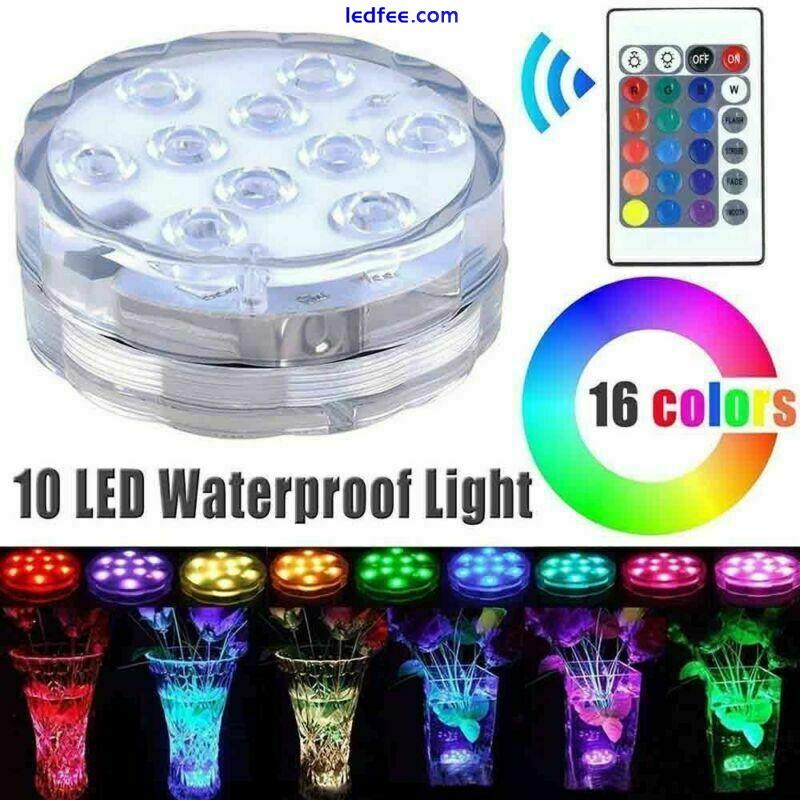 1-5 Set Underwater Lights Waterproof LED RGB Submersible Aquarium Pool Pond Lamp 1 