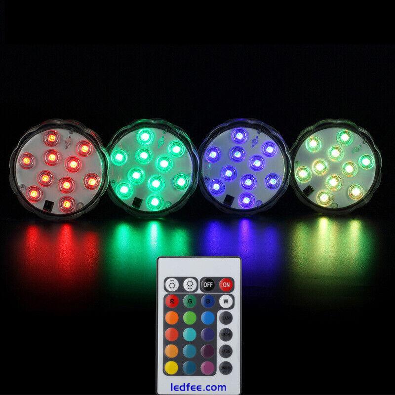 1-5 Set Underwater Lights Waterproof LED RGB Submersible Aquarium Pool Pond Lamp 3 