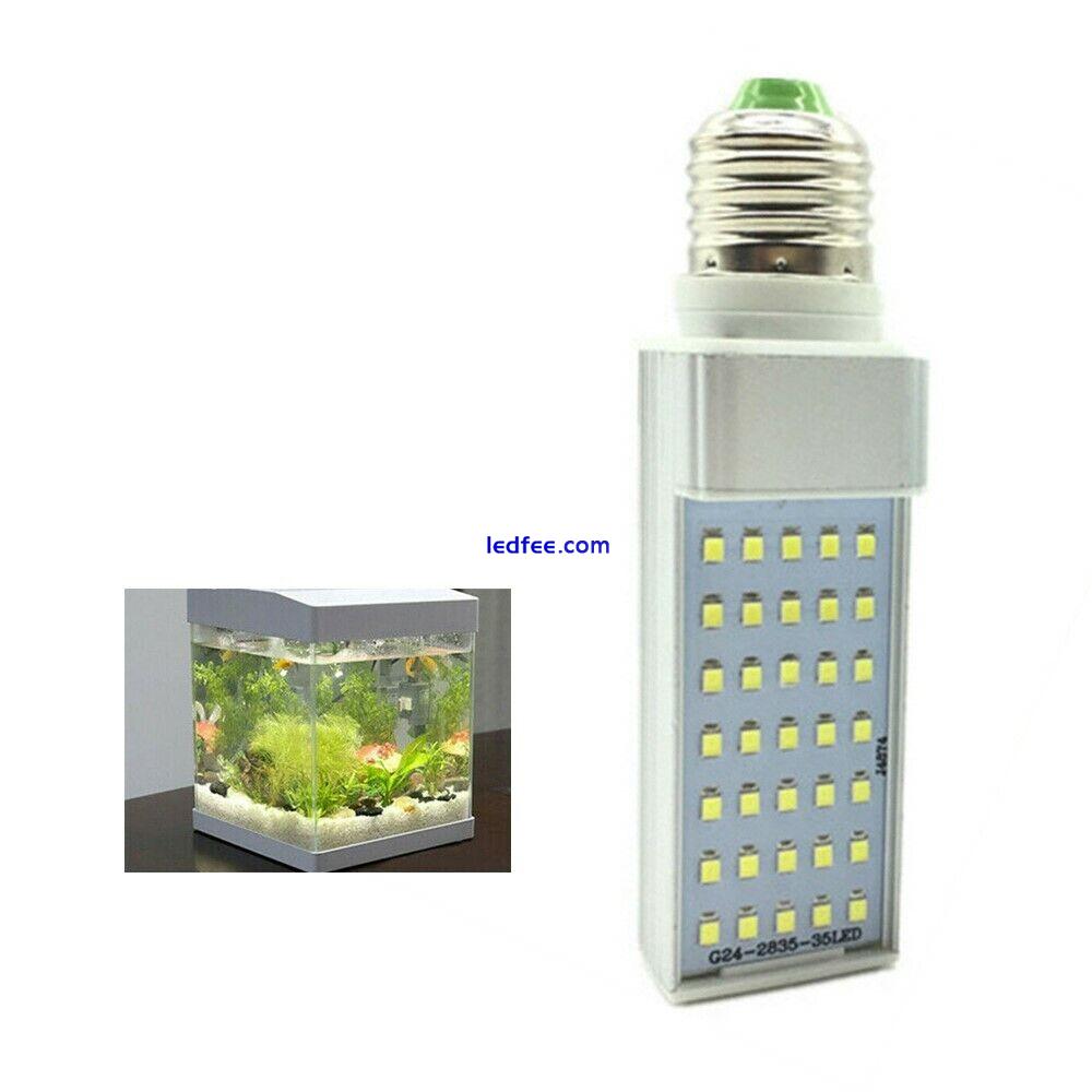 E27 7W LED White Light Bulbs Aquarium Coral Plant Grow Fish Tank Lamp 3 