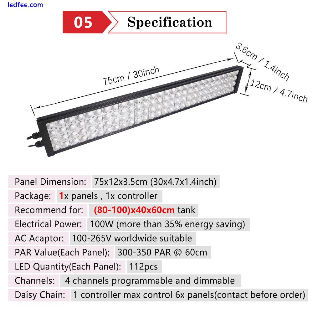 PopBloom Reef LED Aquarium Light Full Spectrum Coral Marine Tank with 2 Arm Kit 5 