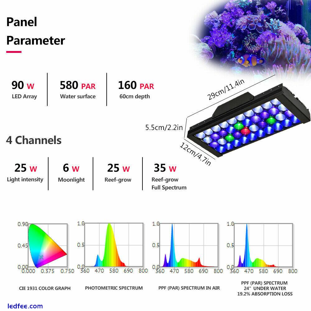 2PCS PopBloom Led Aquarium Light Full Spectrum for Reef Coral Marine Fish Tank 4 