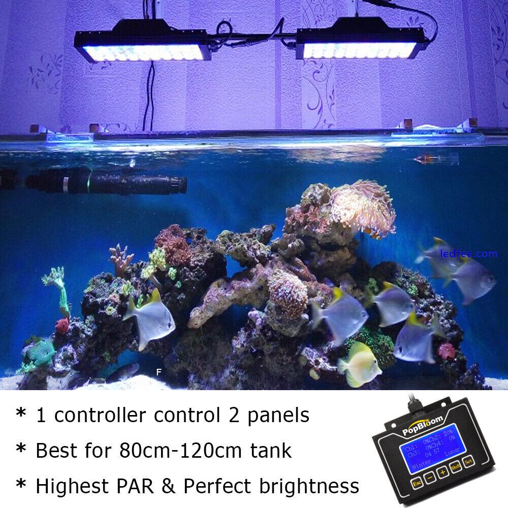 2PCS PopBloom Led Aquarium Light Full Spectrum for Reef Coral Marine Fish Tank 0 