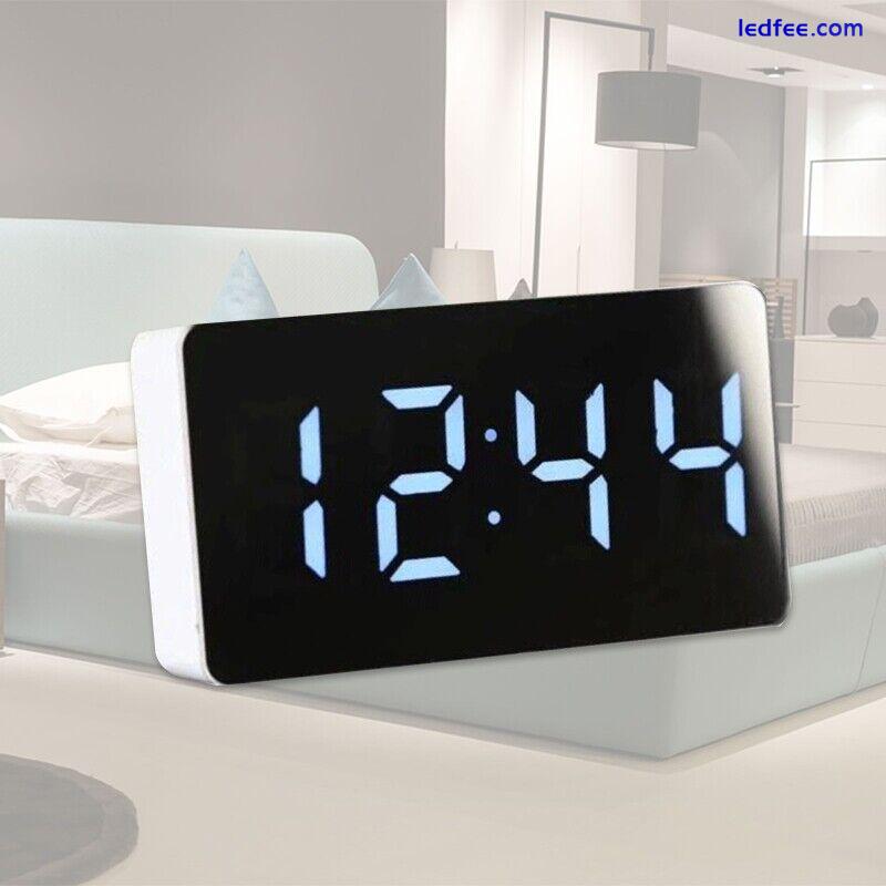 LED Car Alarm Clock Battery Operated Clock Adjustable Cordless Small Clocks 0 