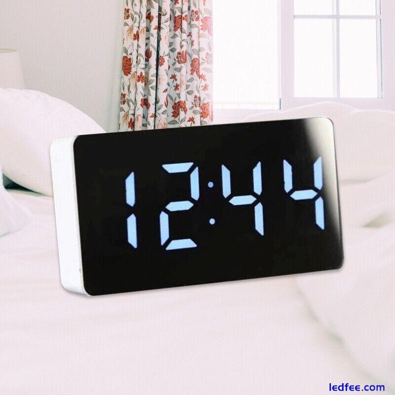 LED Car Alarm Clock Battery Operated Clock Adjustable Cordless Small Clocks 1 