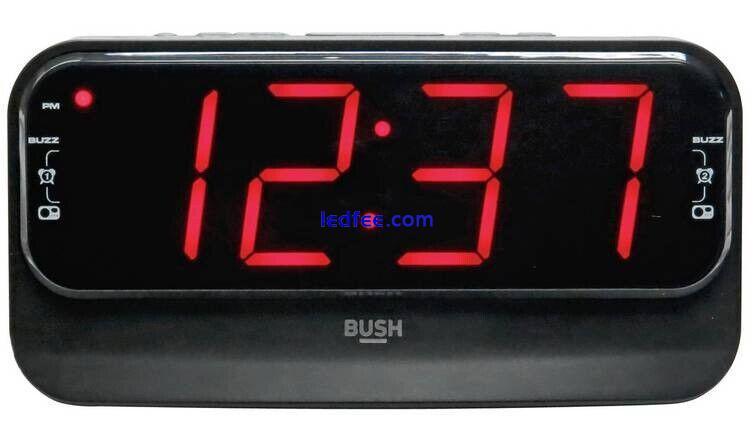 Bush  Large LED Alarm Clock Radio FM/AM Sleep Timer with Dual Alarm-UK 0 