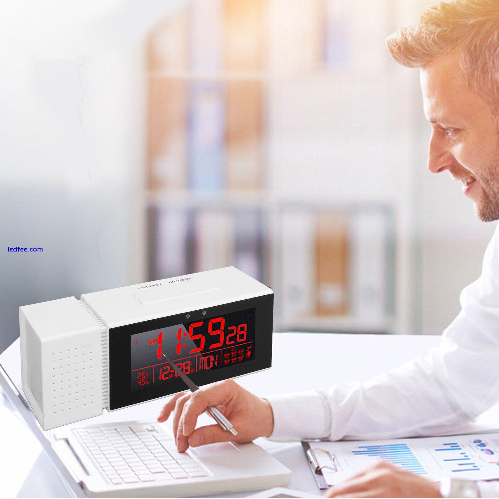 LED Digital Clock With Human Motion Sensor Backlit Alarm Temperature Display 4 