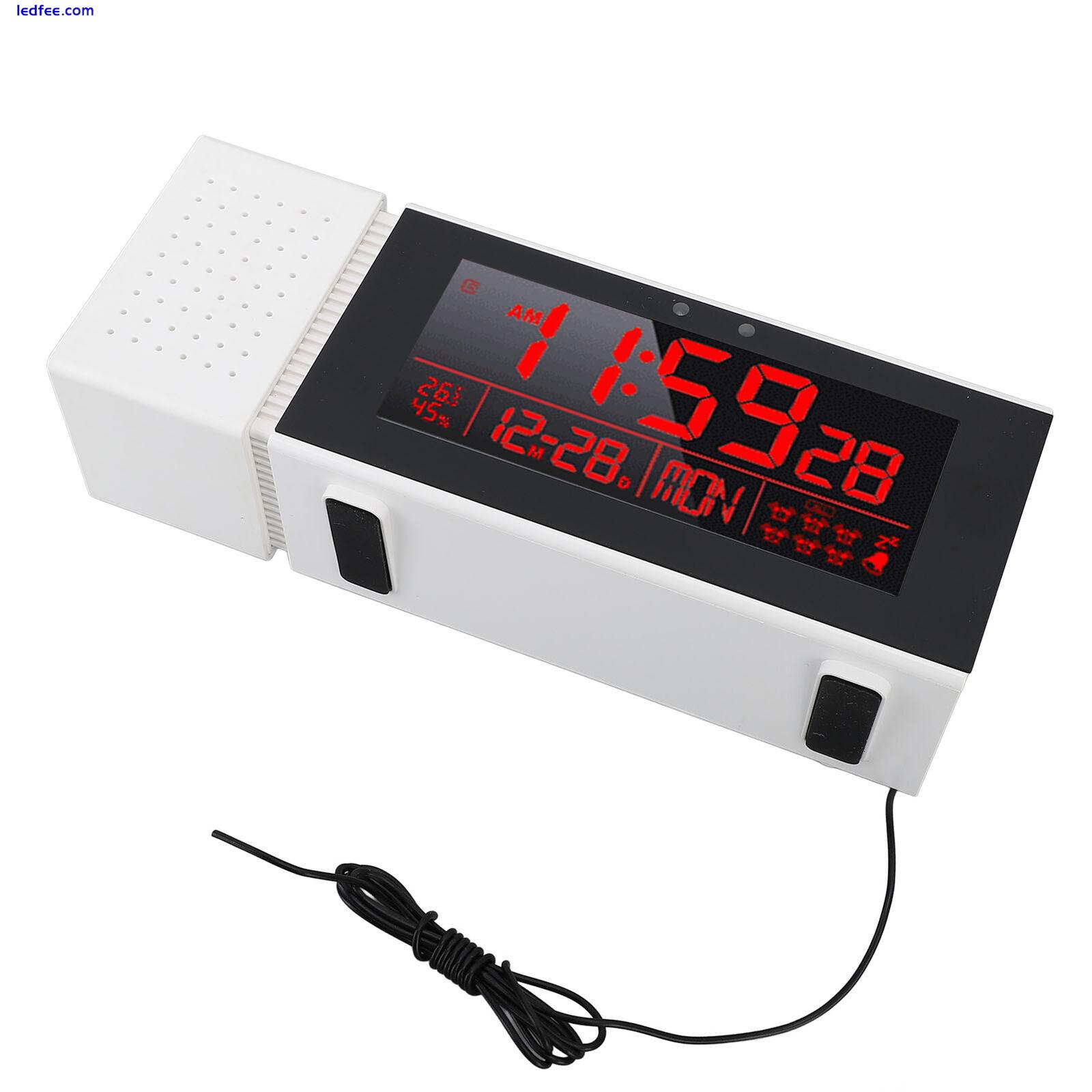 LED Digital Clock With Human Motion Sensor Backlit Alarm Temperature Display 5 