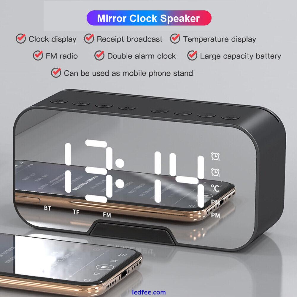 Rechargeable Alarm Clock with Dual Clock Settings LED Display Alarm Clock New 2 