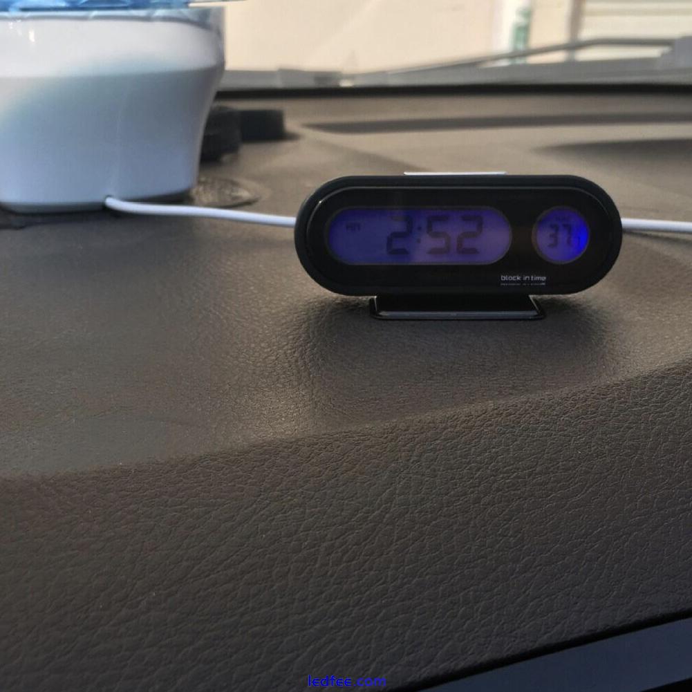 Car Electronic Clock Luminous Thermometer LED Digital Display Dashboard Clock 1 