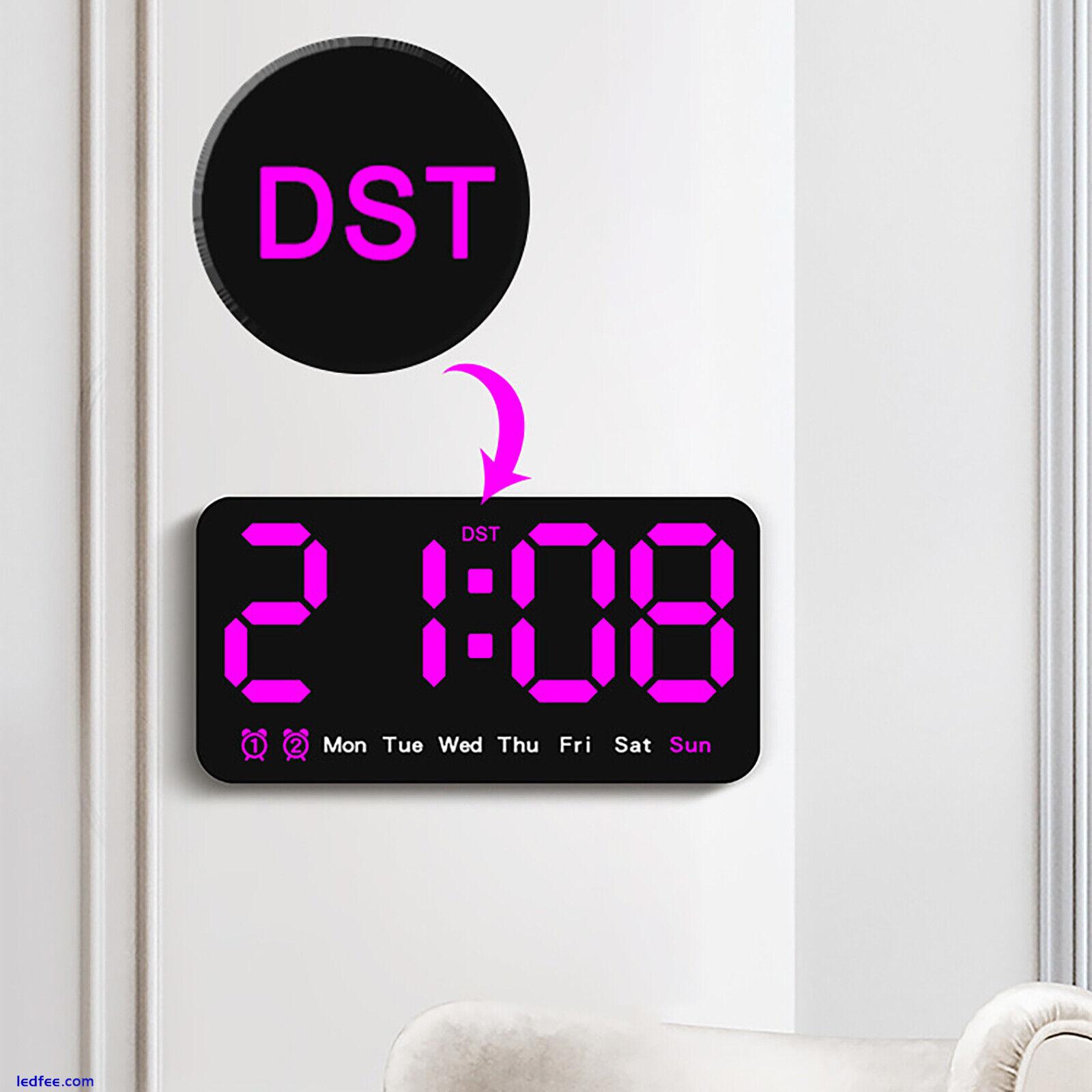 LED Digital Alarm Clock Temperature Date Wall Clock Desktop Electronic Clock 1 