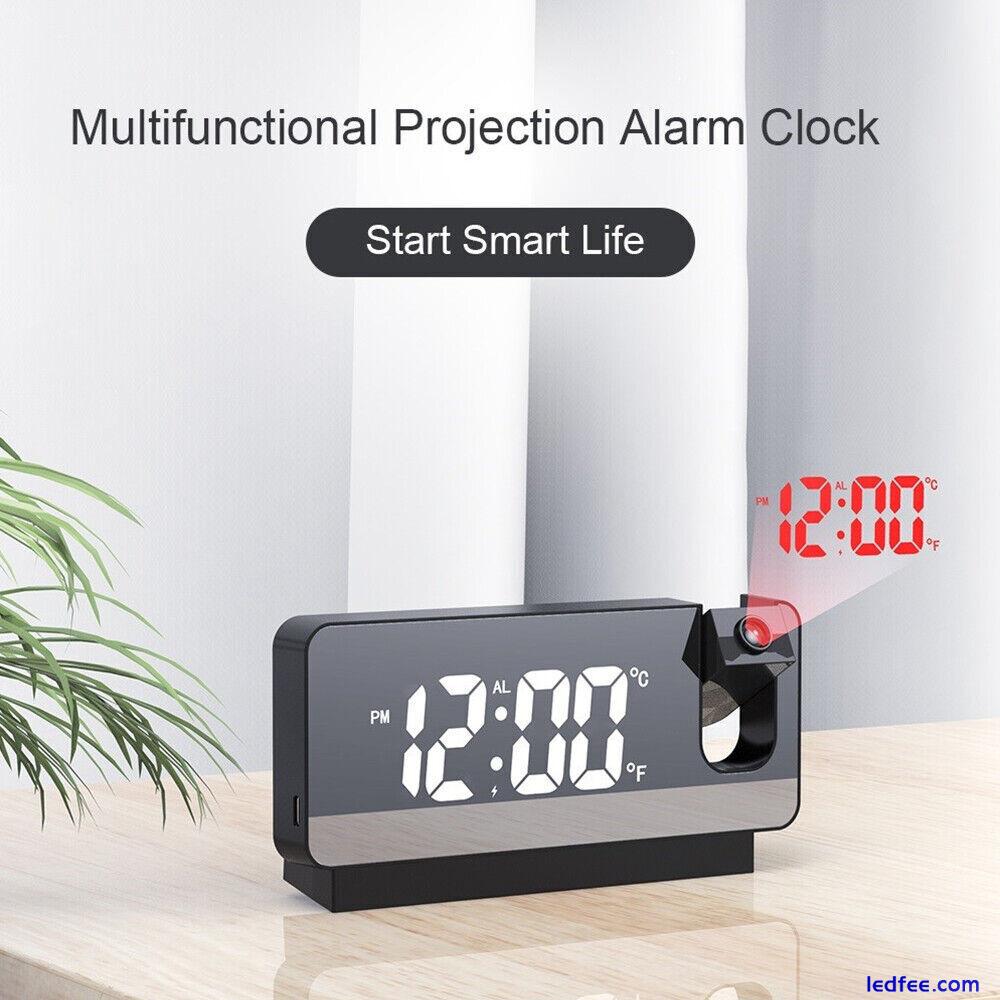 LED projection alarm clock radio digital alarm clock with USB clock table clock 3 