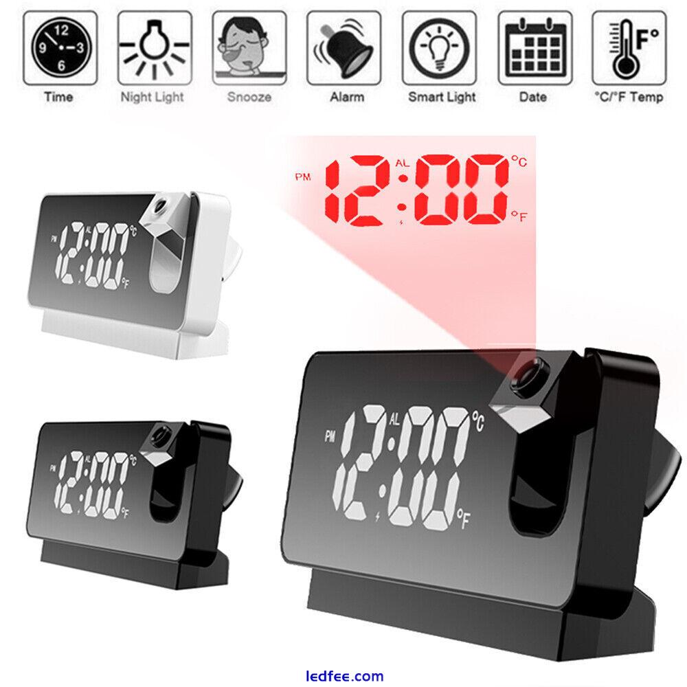 LED projection alarm clock radio digital alarm clock with USB clock table clock 0 