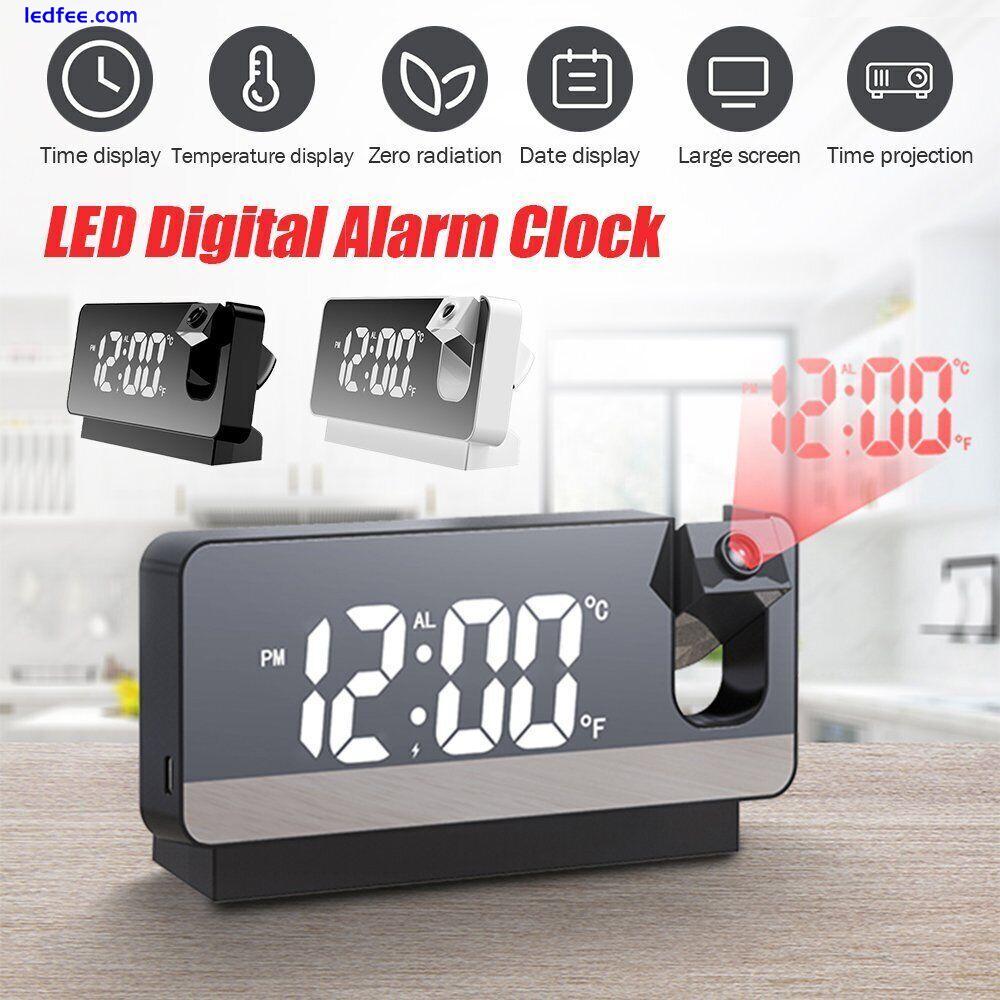 LED projection alarm clock radio digital alarm clock with USB clock table clock 1 