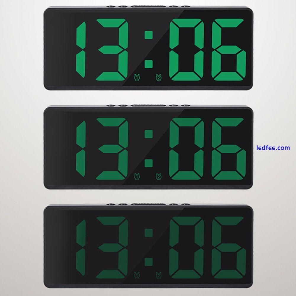 Temperature Calendar Alarm Clock Large Number LED Digital Electronic Clock 5 