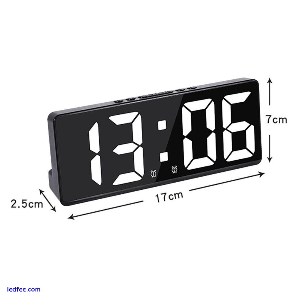 Temperature Calendar Alarm Clock Large Number LED Digital Electronic Clock 0 