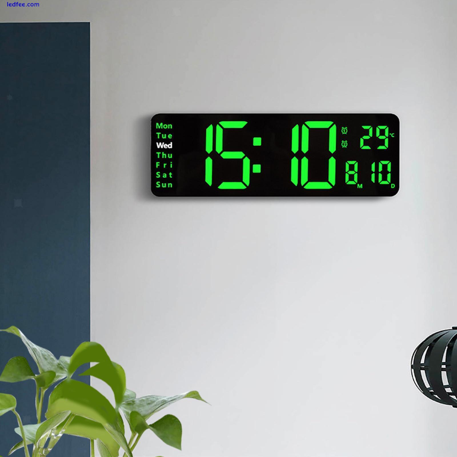 Modern LED Electronic Clock 2 Alarms Desk Clock for Shop Living 4 