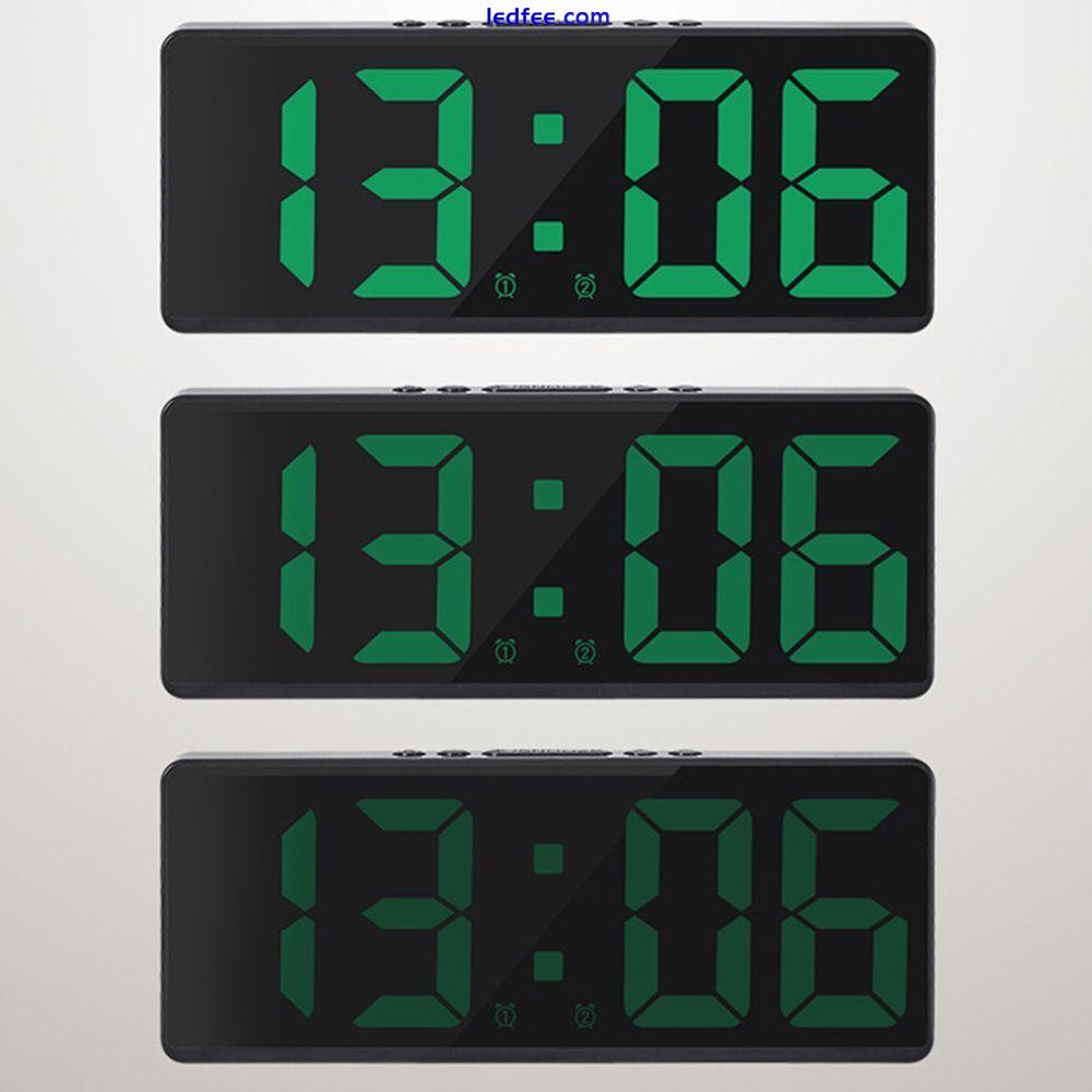 Temperature Calendar Large Number Alarm Clock LED Digital Electronic Clock 3 