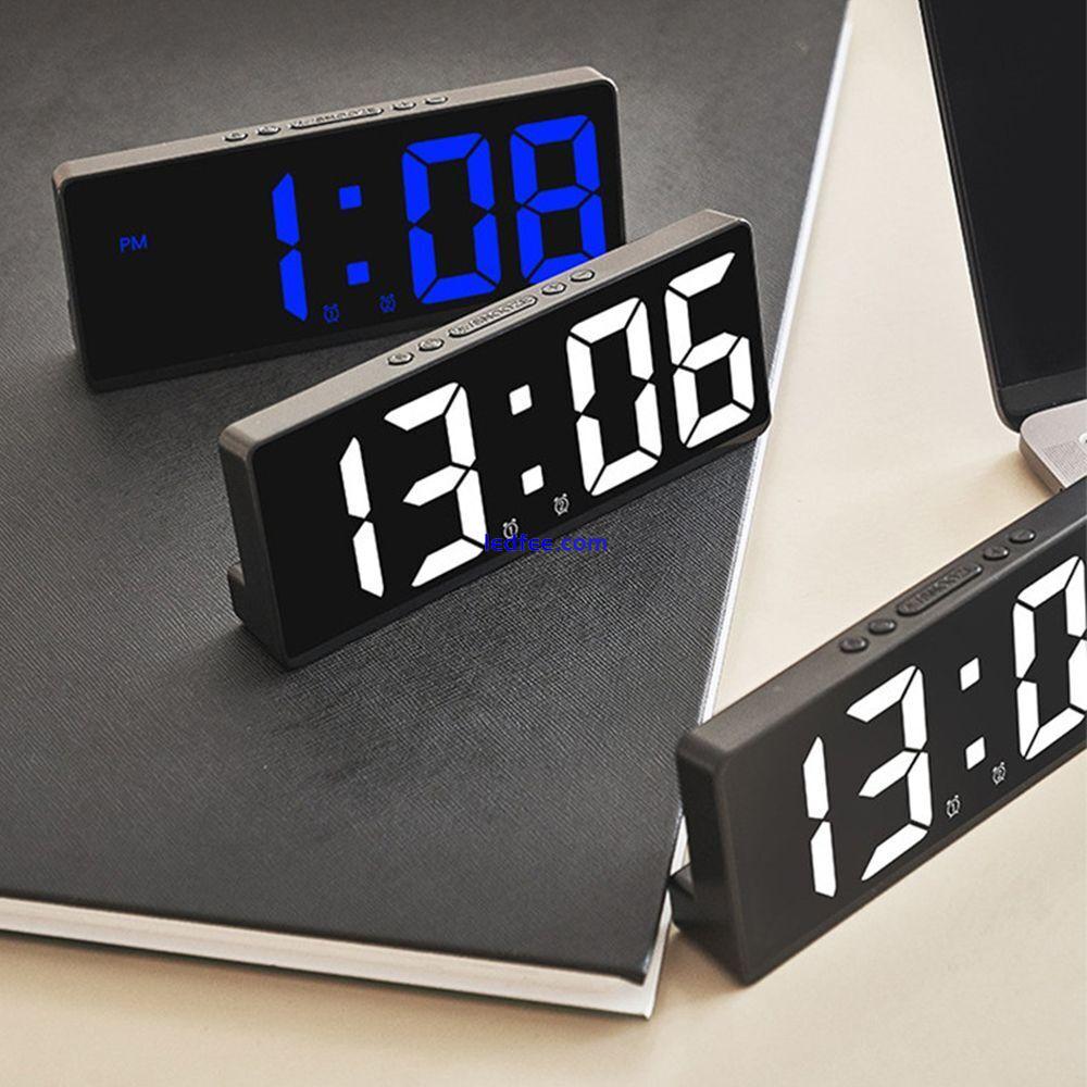 Temperature Calendar Large Number Alarm Clock LED Digital Electronic Clock 5 