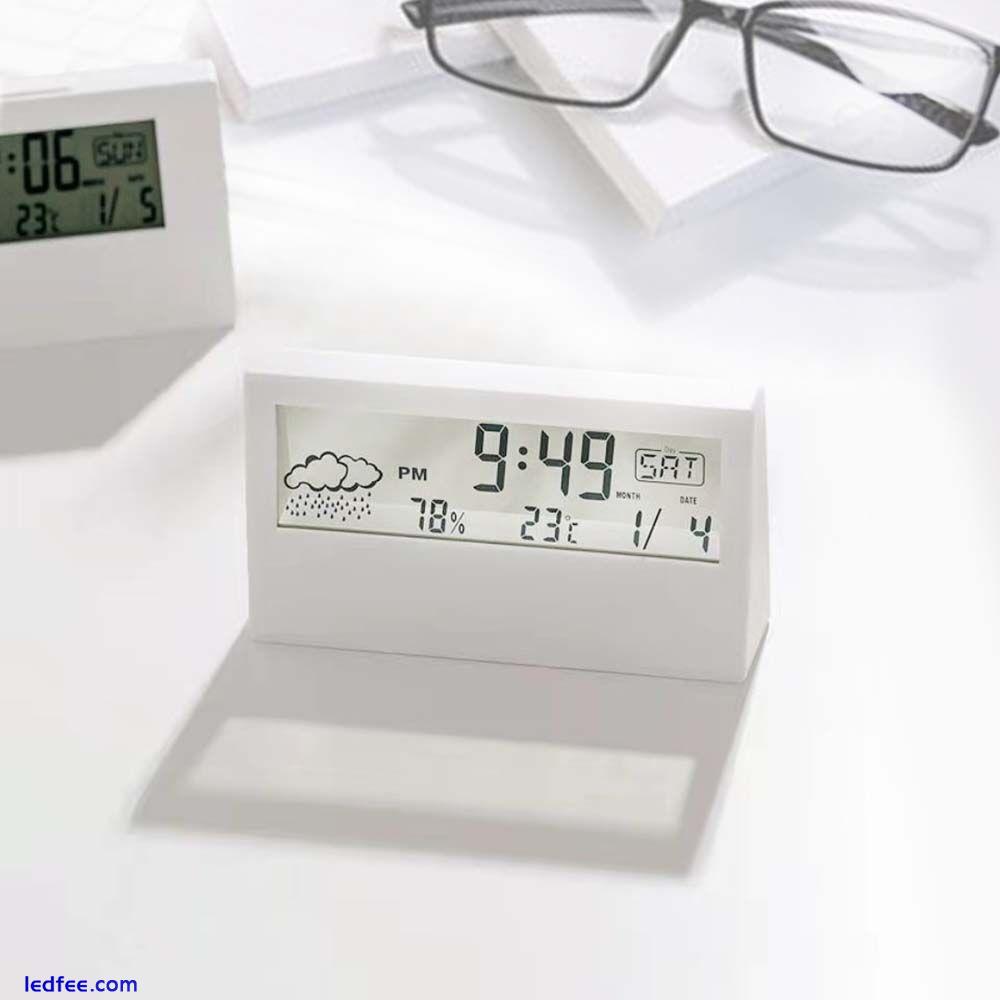 Temperature Calendar Large Number Electronic Clock Alarm Clock LED Digital 4 