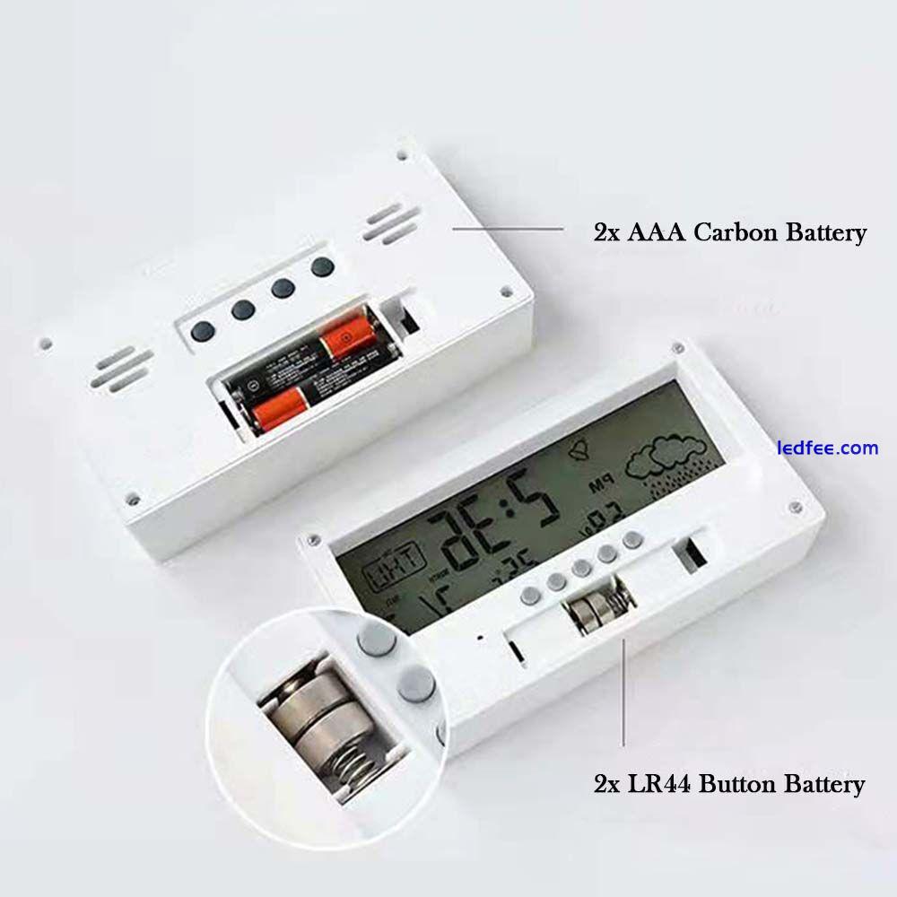 Temperature Calendar Large Number Electronic Clock Alarm Clock LED Digital 2 