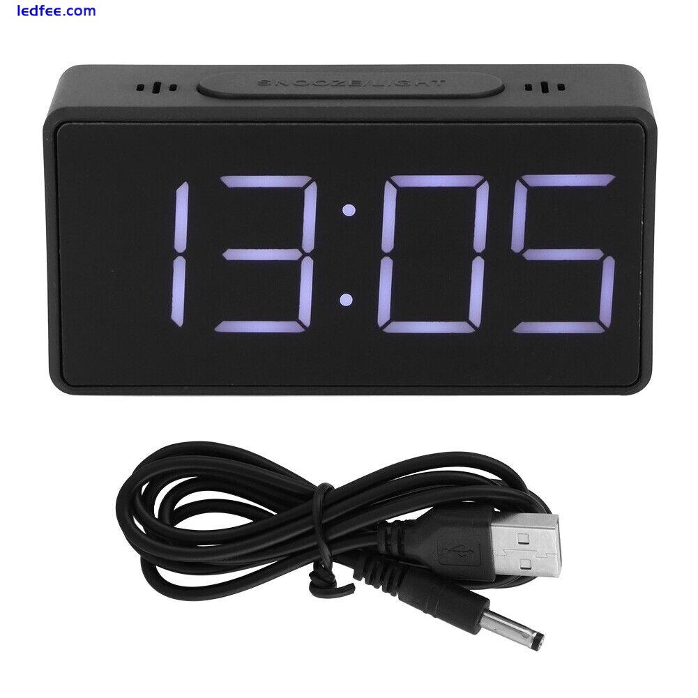 Simple Electronic Clock LED Bedside Alarm Clock With Snooze Function For Student 4 