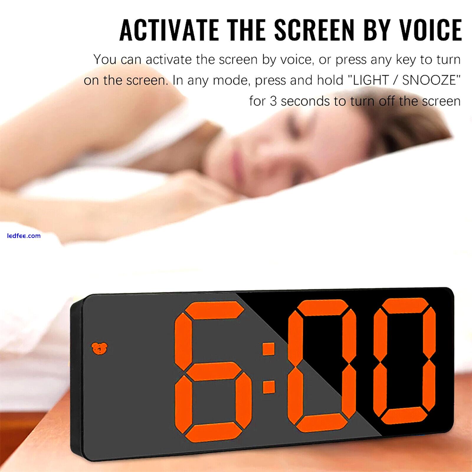 LED Electric Digital Alarm Clock Desktop Clocks Home Bedside Clock 2 