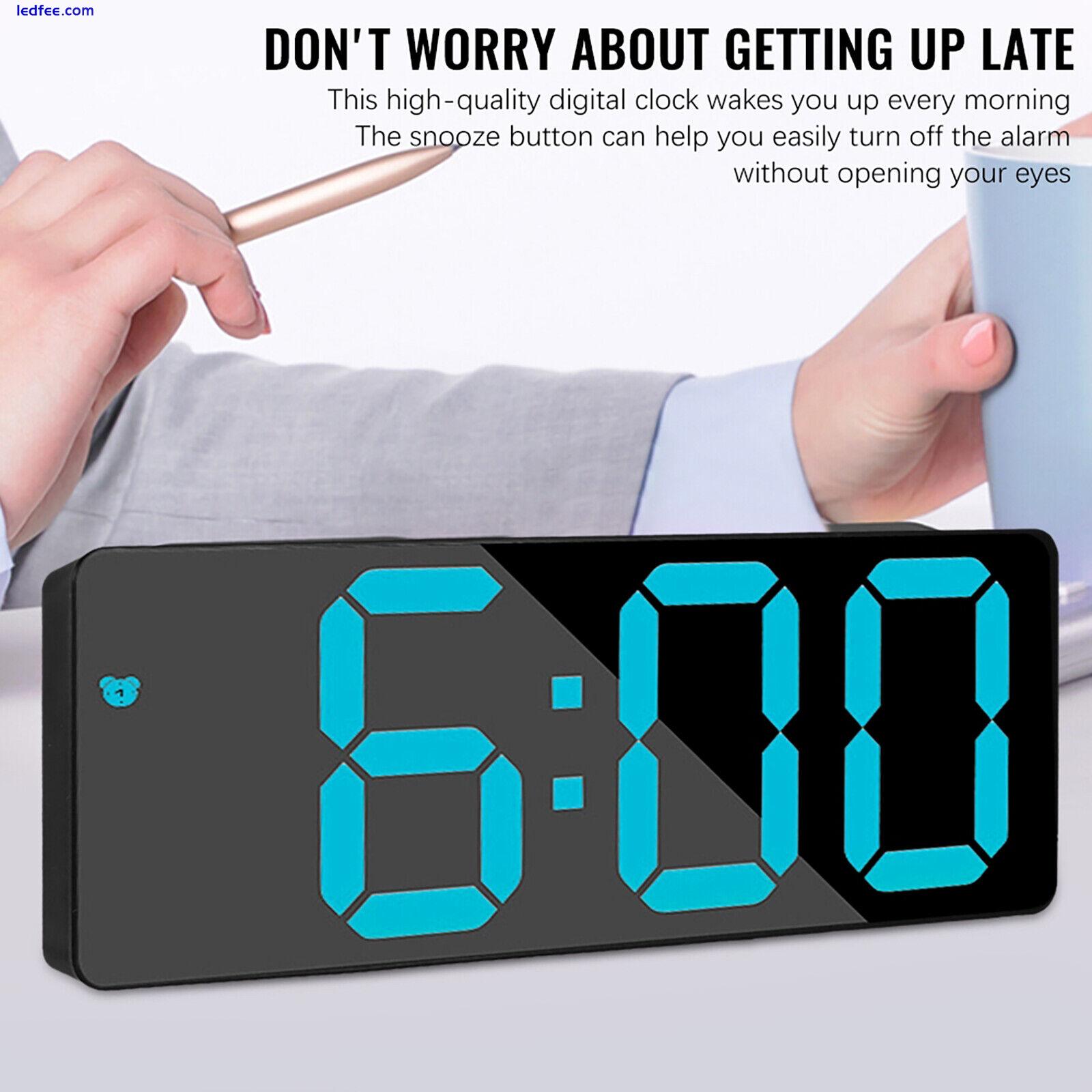 LED Electric Digital Alarm Clock Desktop Clocks Home Bedside Clock 5 