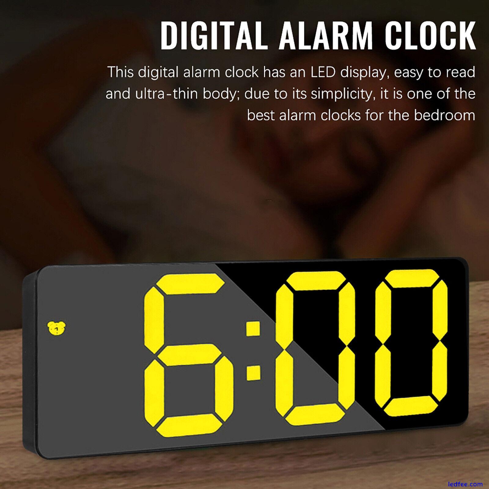 LED Electric Digital Alarm Clock Desktop Clocks Home Bedside Clock 3 