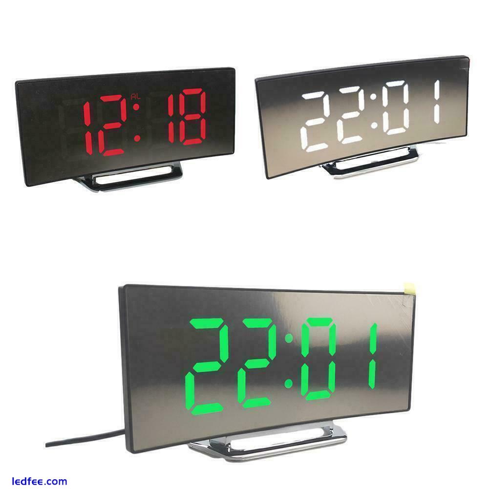 Digital Alarm Clocks Bedside Mains Powered, LED Clock with 5